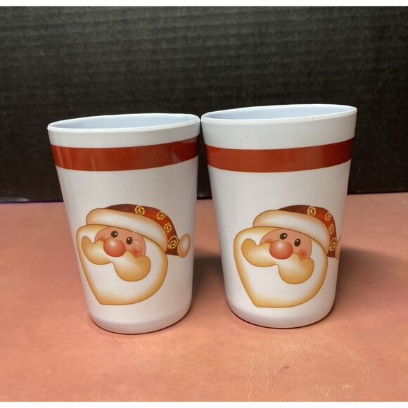 Citrus Grove Melamine Kids Tumbler Cup Santa Claus & Gingerbread Man Holidays - Picture 6 of 15